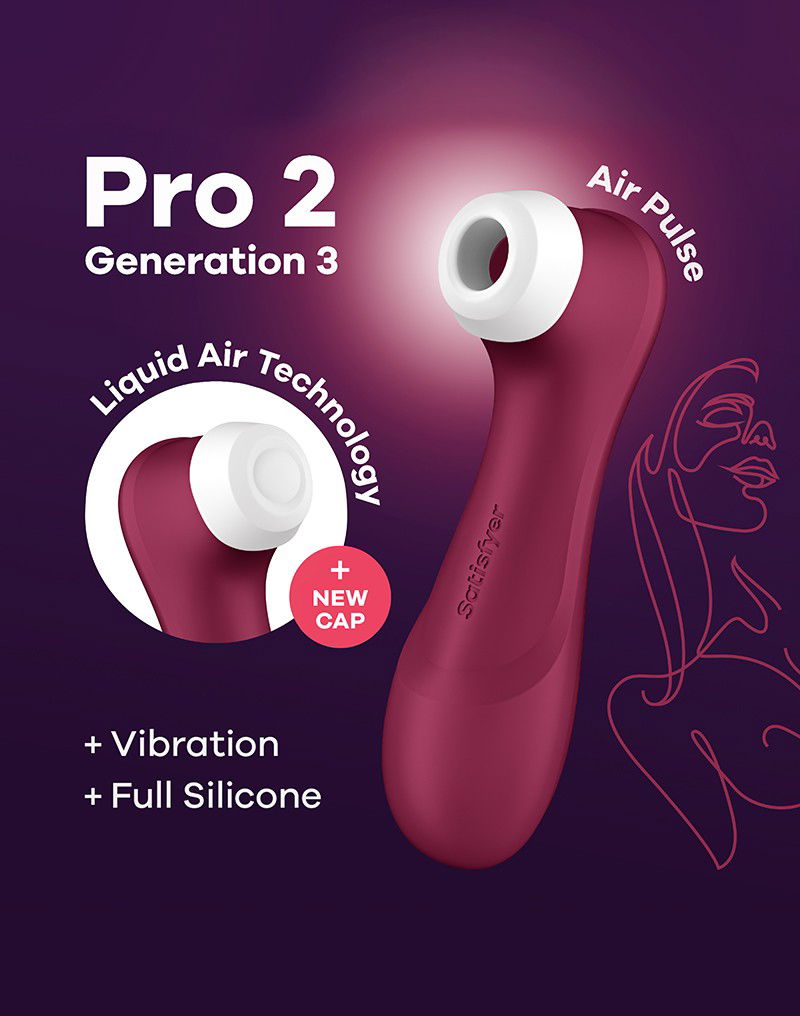 Satisfyer - Pro 2 Generation 3 - Luchtdruk Vibrator - Rood - Afbeelding 3