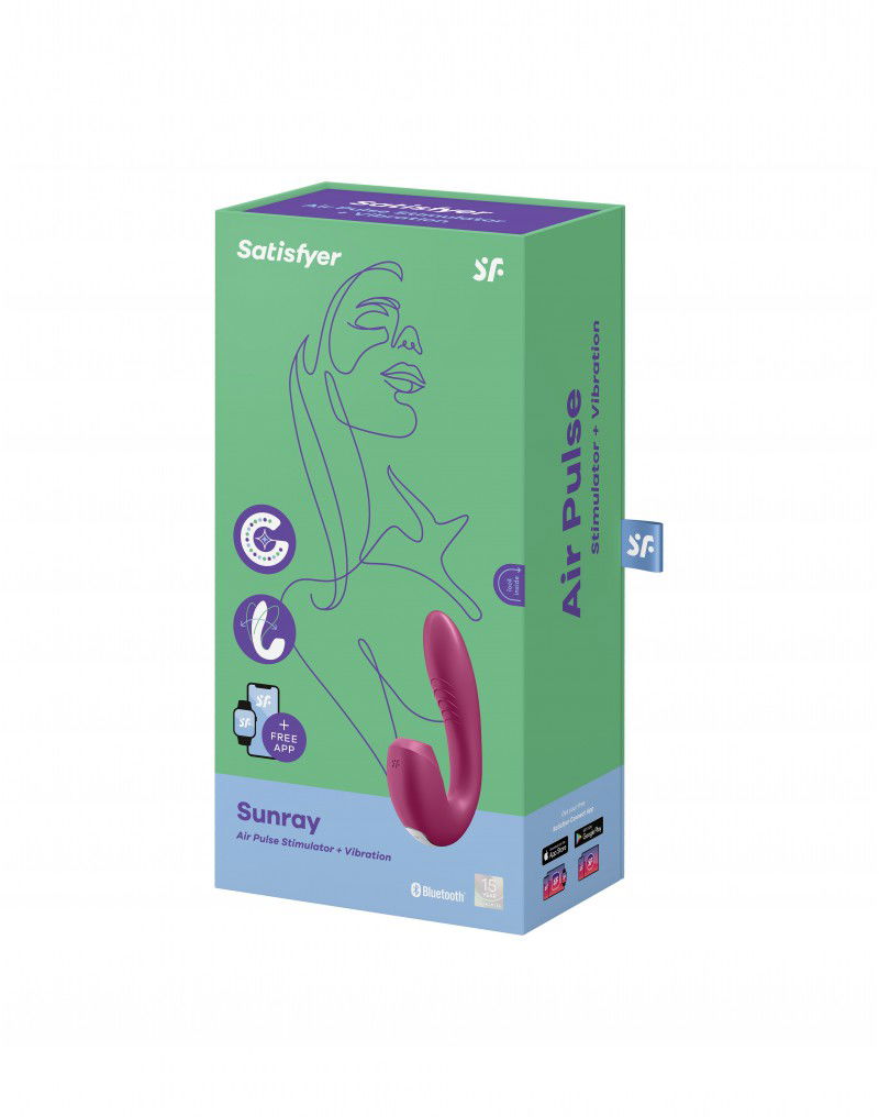 Satisfyer - Sunray - Luchtdruk + G-Spot Vibrator - Berry - Afbeelding 2