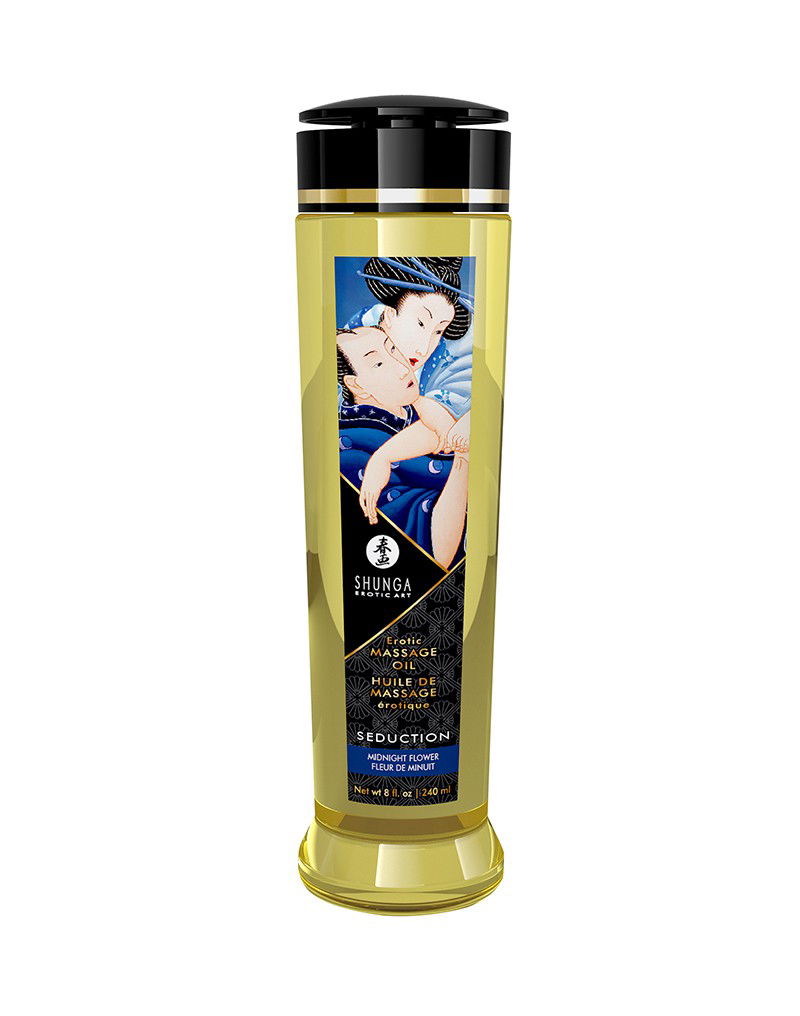 Shunga Massage Olie Seduction Midnight Flower 240 ml - Afbeelding 2