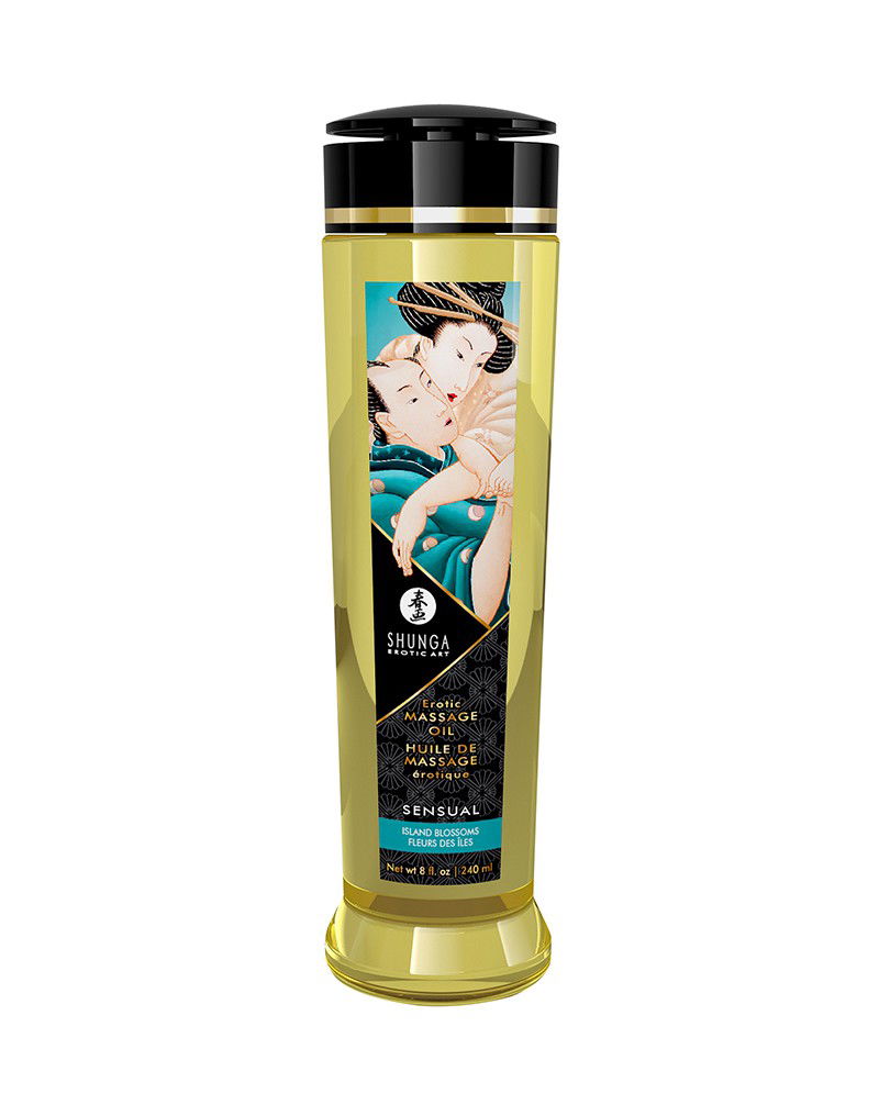 Shunga - Massage Olie - Sensual Island Flowers - 240 ml - Afbeelding 2