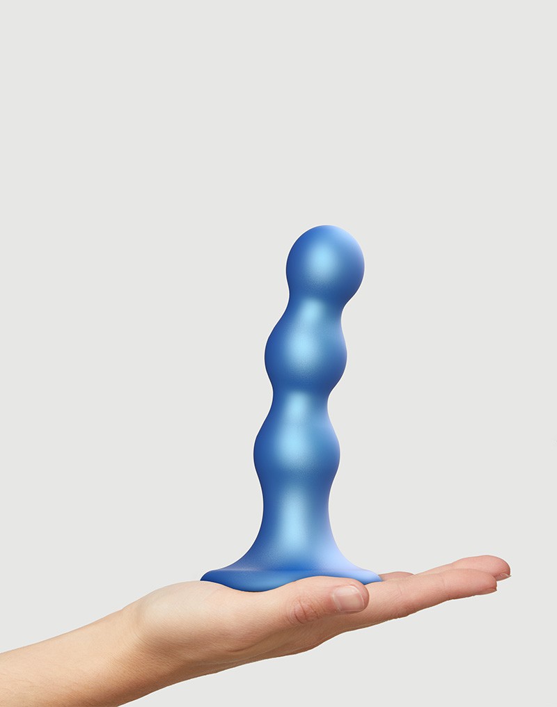 Strap-On-Me Dildo Plug Balls Maat M Metallic Blauw