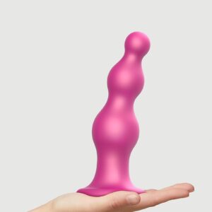 Strap-On-Me Dildo Plug Beads Maat XXL Metallic Roze
