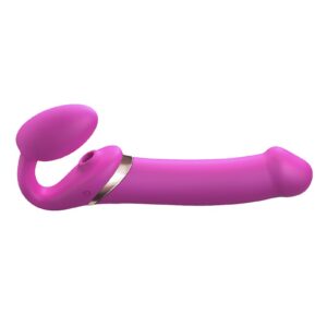 Strap-On-Me Multi Orgasm Vibrator met Lik Stimulator Maat XL Roze