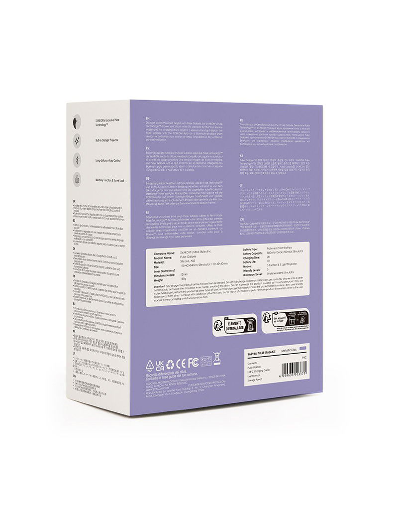 SVAKOM Pulse Galaxie Luchtdruk vibrator Lila - Afbeelding 12