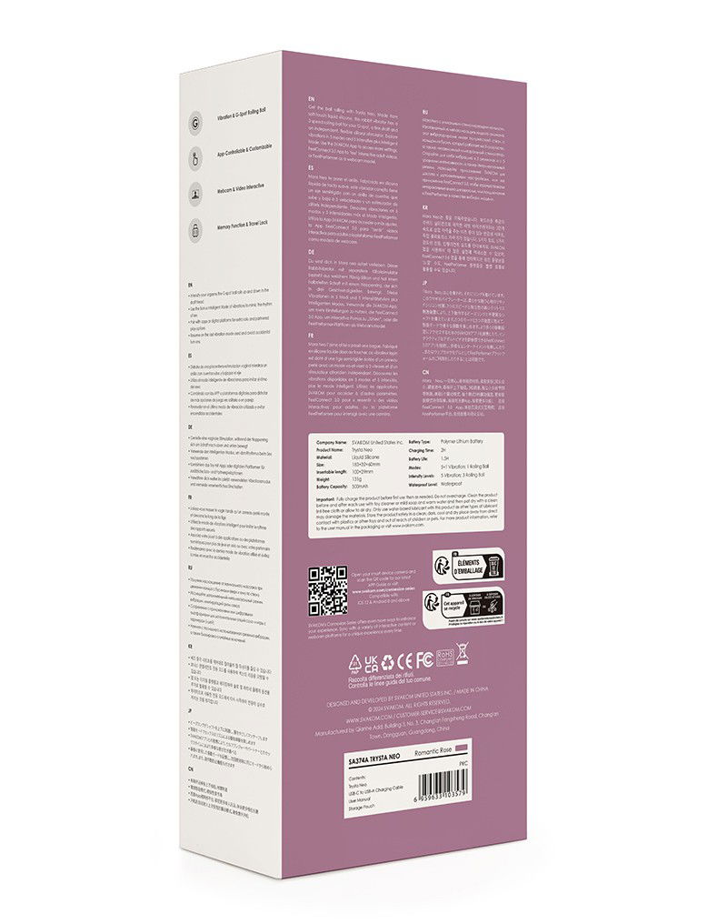 Trysta Neo Interactive Rabbit G-Spot Ball Pink - Afbeelding 9