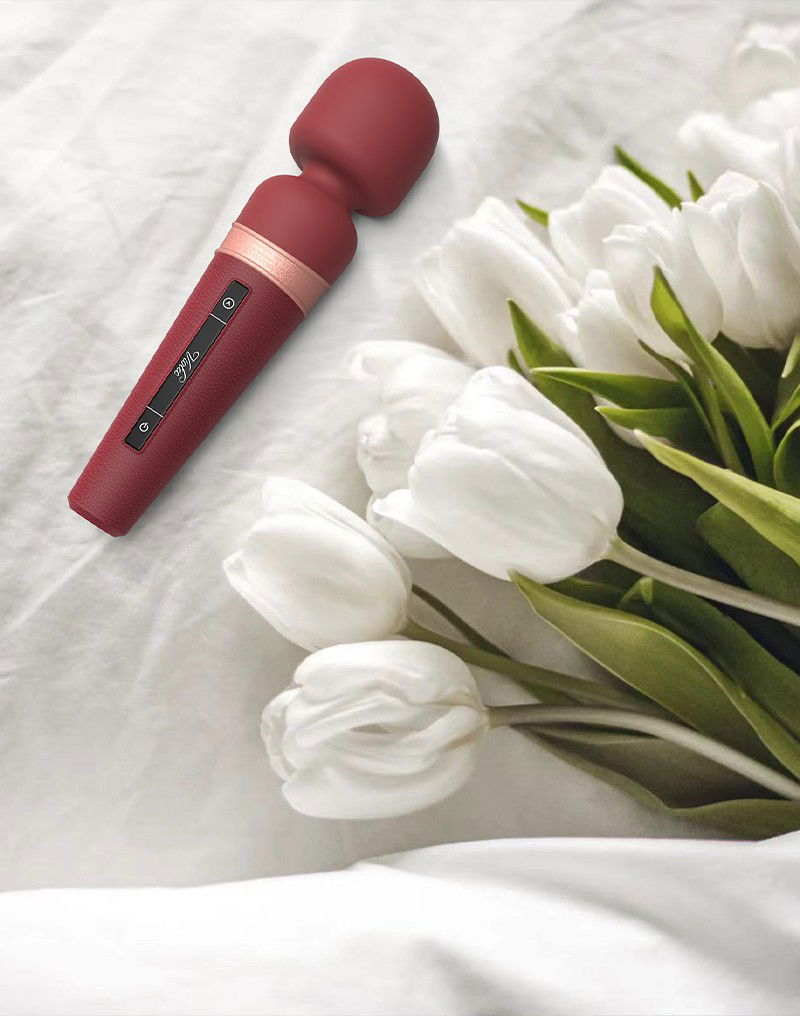 Viotec Titan Staafvibrator Goud Wijnrood - Afbeelding 12