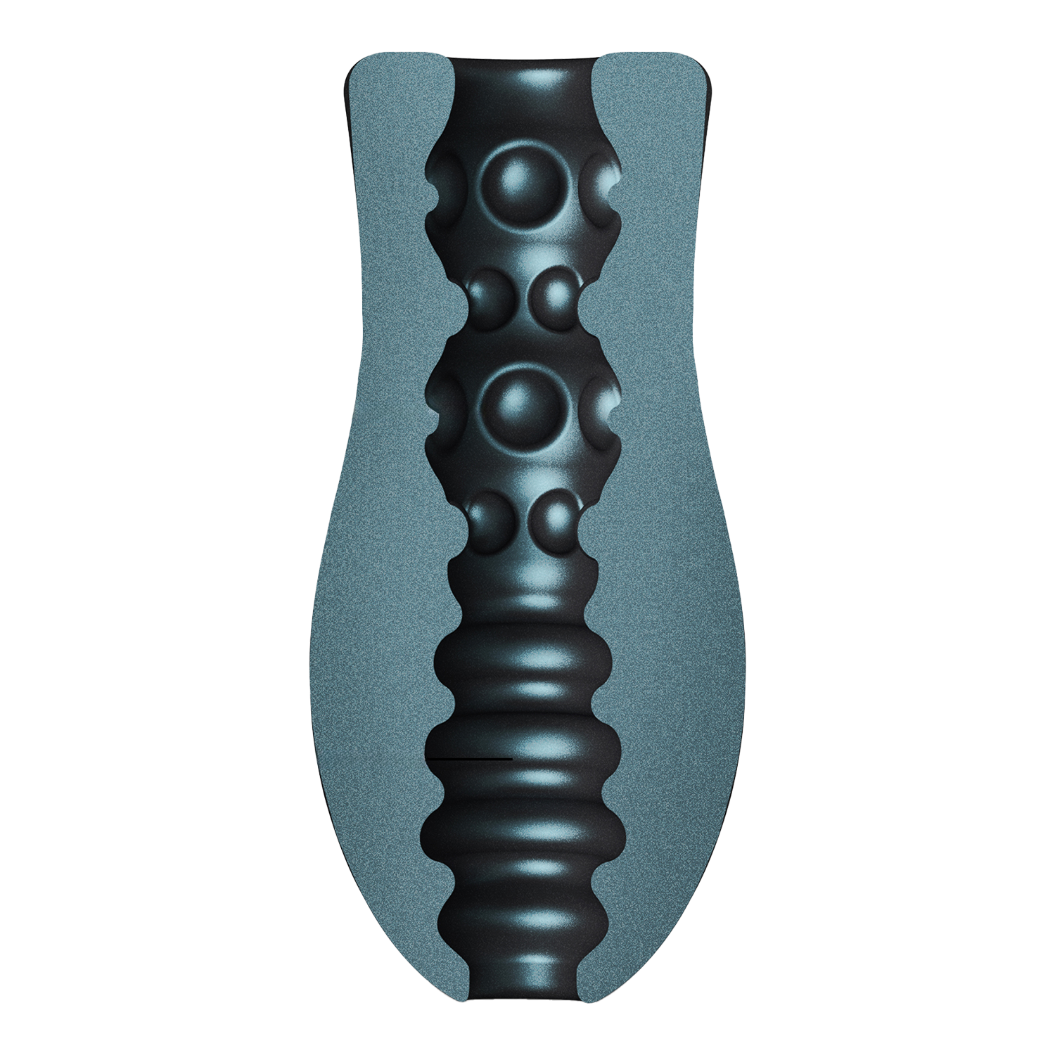 Dorcel Sili-Cup Dual Sensation Masturbator Blauw Metallic - Afbeelding 4