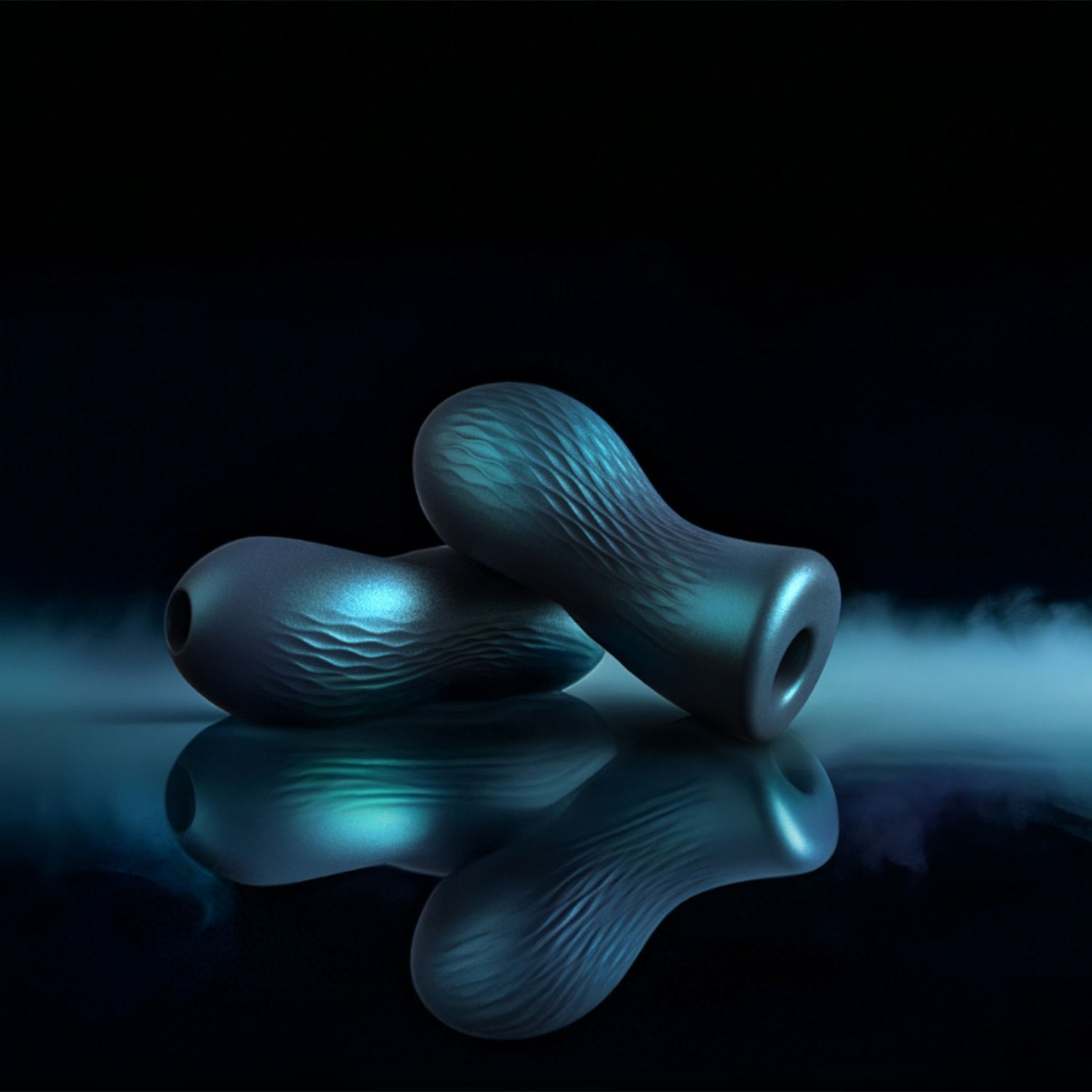 Dorcel Sili-Cup Dual Sensation Masturbator Blauw Metallic - Afbeelding 8