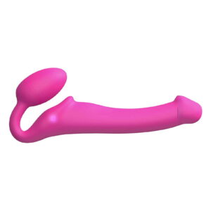 Strap-On-Me – Buigbare Strap-On Vibrator met Afstandsbediening Maat XL – Fuchsia