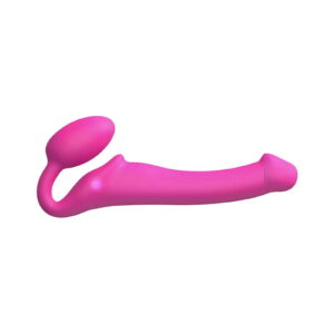 Strap-On-Me – Buigbare Strap-On Vibrator met Afstandsbediening Maat L – Fuchsia