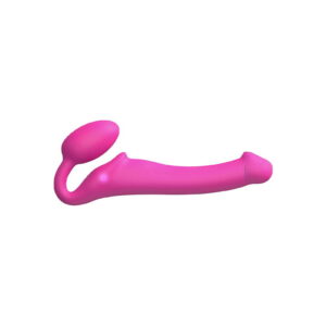 Strap-On-Me – Buigbare Strap-On Vibrator met Afstandsbediening Maat M – Fuchsia