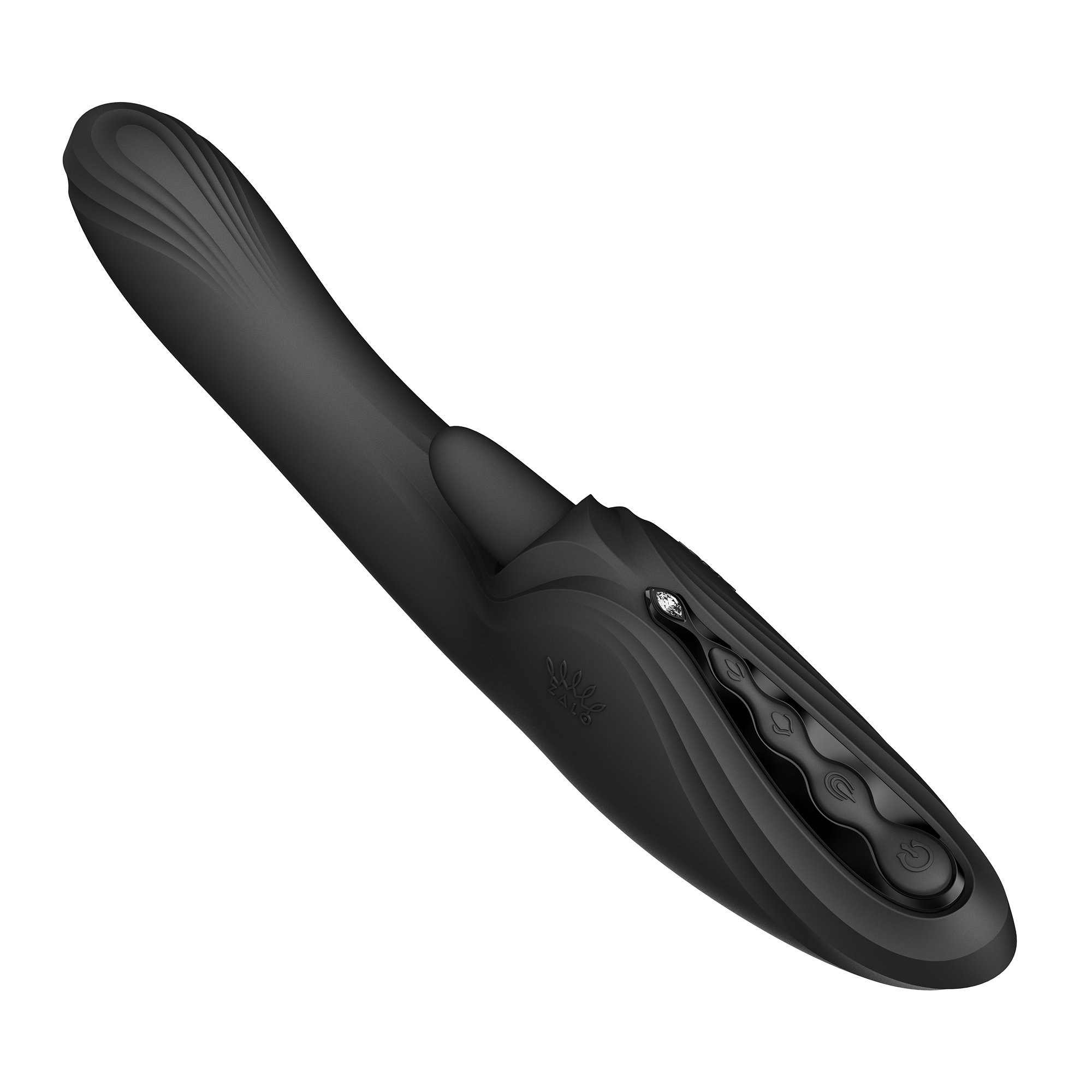 ZALO Ares G-Spot Rabbit Vibrator App-Controlled Obsidian Zwart - Afbeelding 4