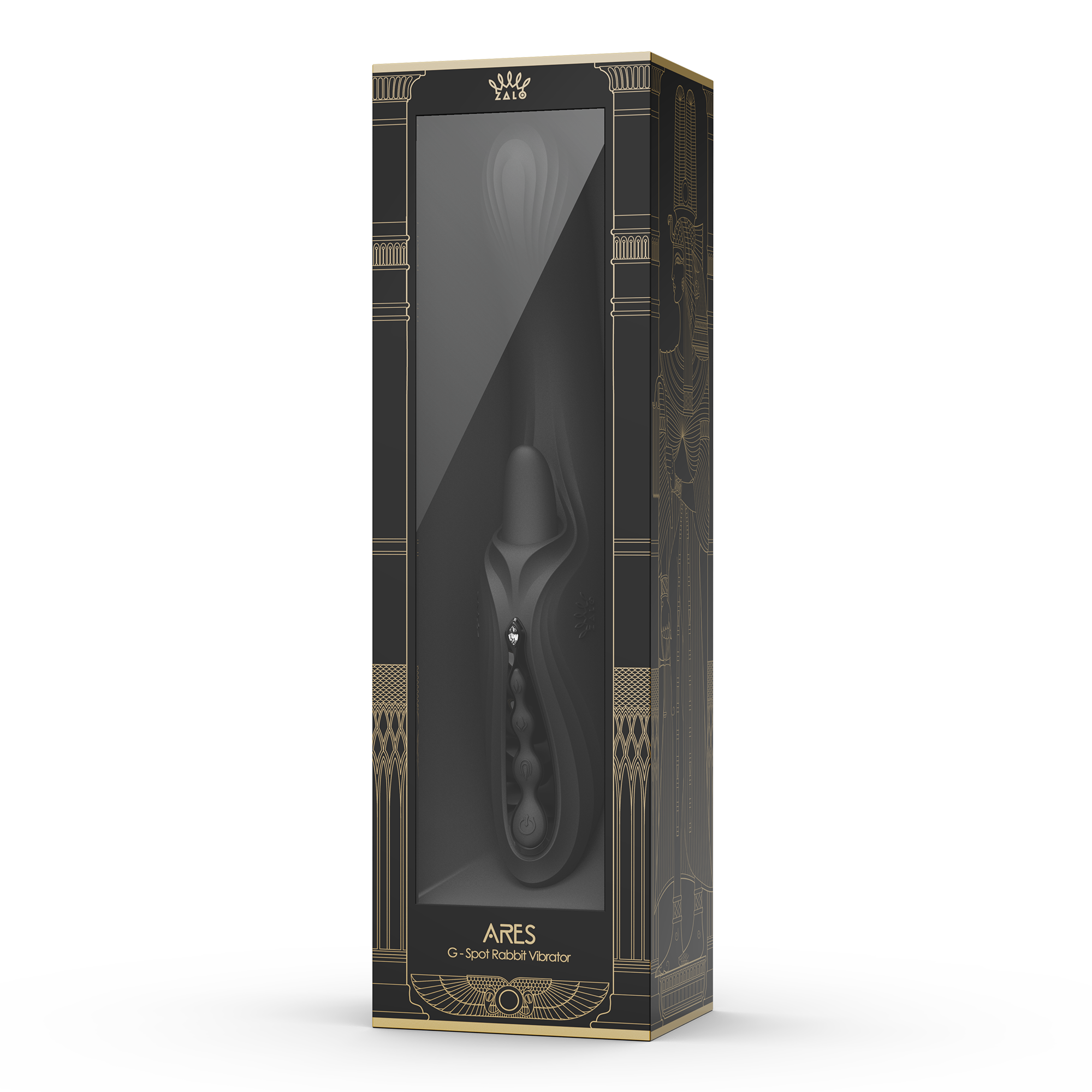 ZALO Ares G-Spot Rabbit Vibrator App-Controlled Obsidian Zwart - Afbeelding 11