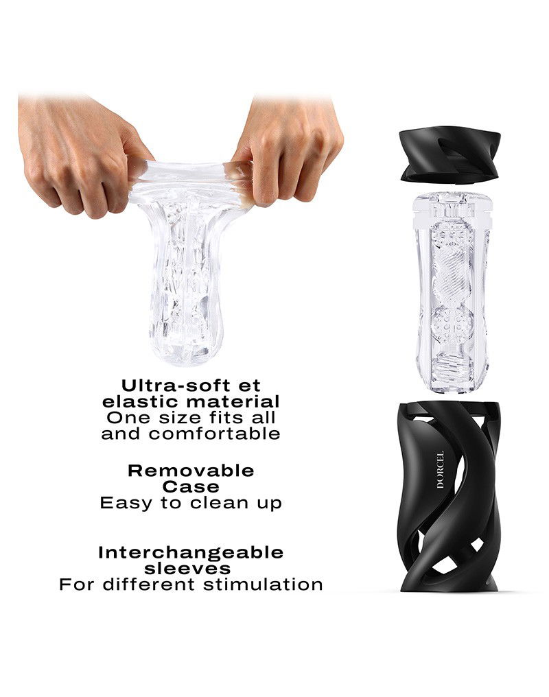 Dorcel - Deep Blow - Masturbator met Sleeve - Zwart - Afbeelding 6