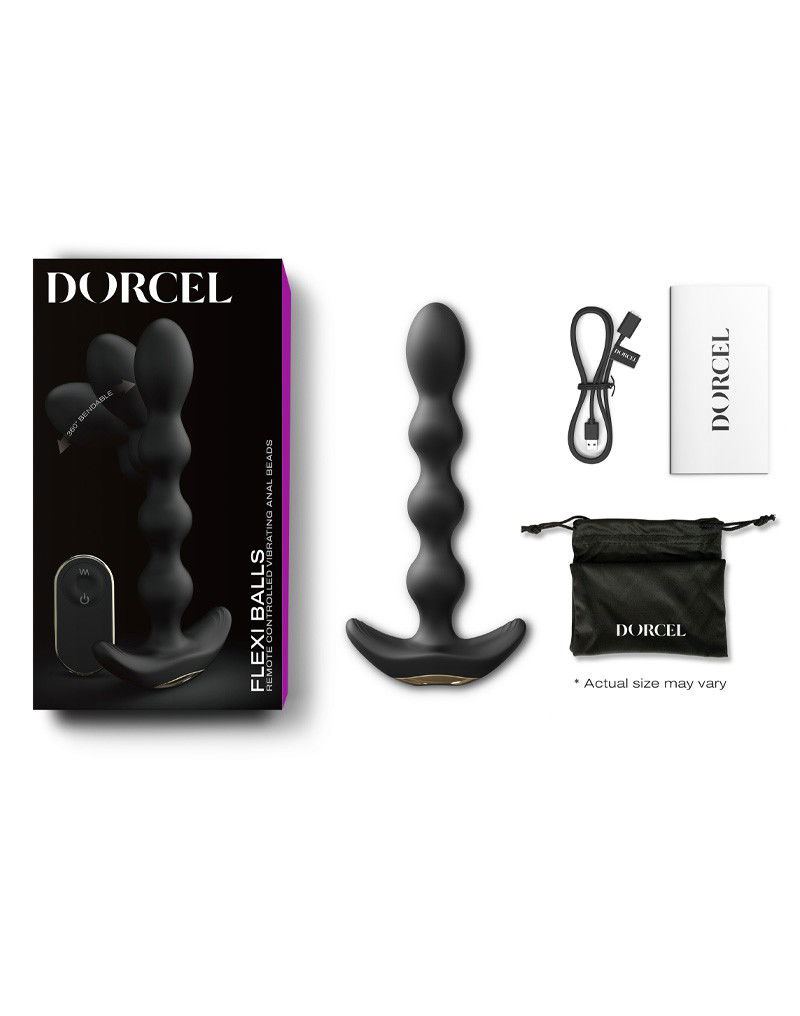 Dorcel - Flexi Balls - Anale Vibrator met Afstandsbediening - Zwart - Afbeelding 2