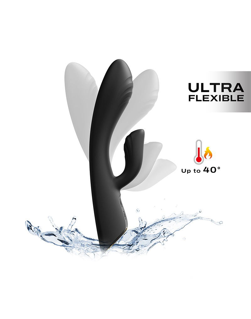 Dorcel Flexi Rabbit Verwarmde Rabbit Vibrator Zwart - Afbeelding 9