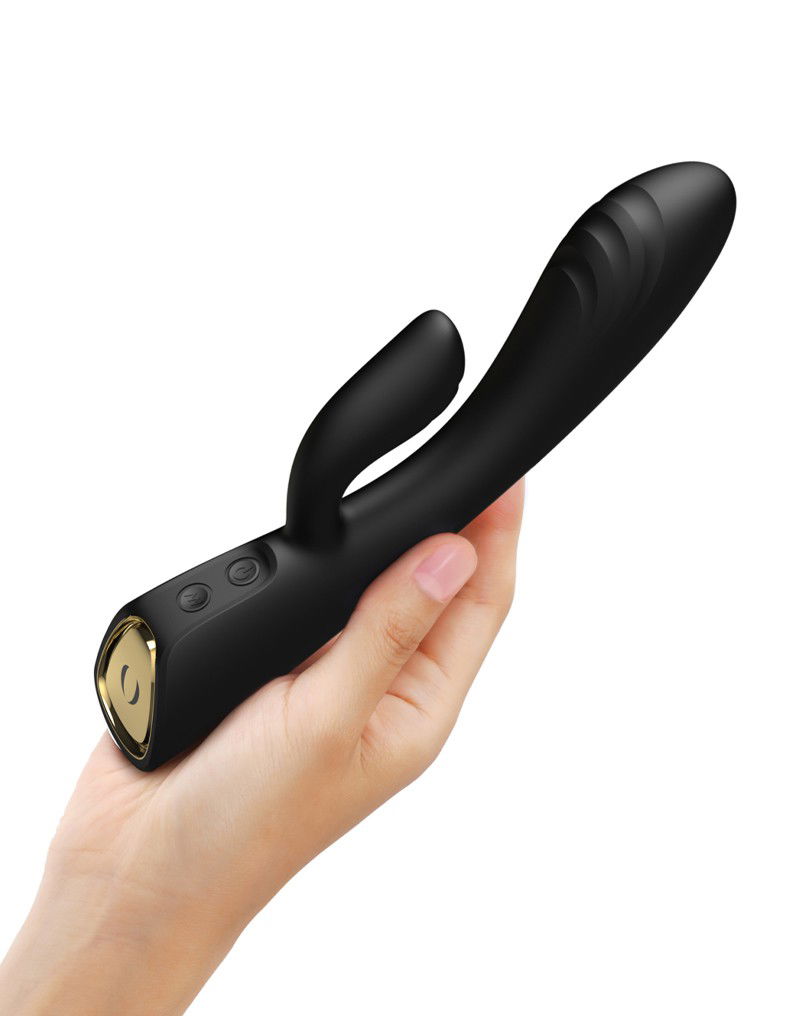 Dorcel Flexi Rabbit Verwarmde Rabbit Vibrator Zwart - Afbeelding 4