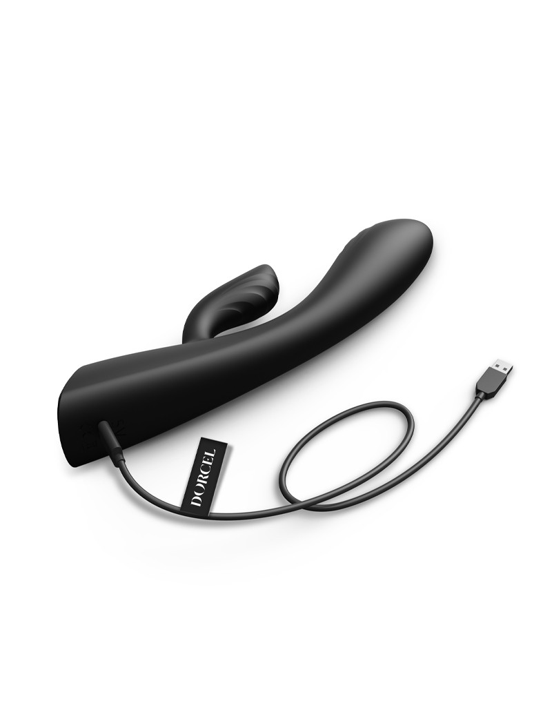 Dorcel Flexi Rabbit Verwarmde Rabbit Vibrator Zwart - Afbeelding 5