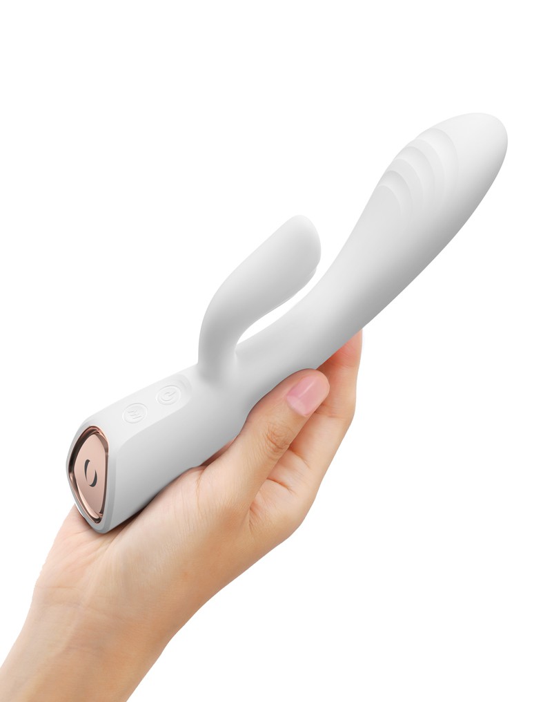 Dorcel Flexi Rabbit Verwarmde Rabbit Vibrator Wit - Afbeelding 4