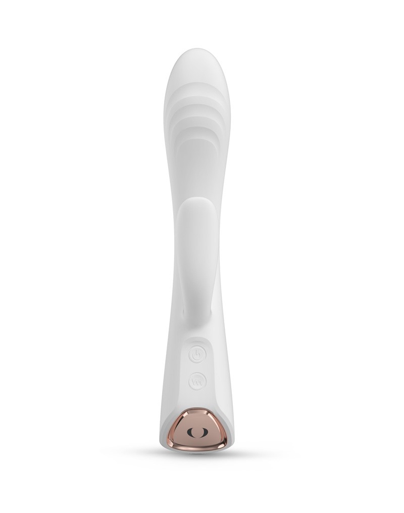 Dorcel Flexi Rabbit Verwarmde Rabbit Vibrator Wit - Afbeelding 3
