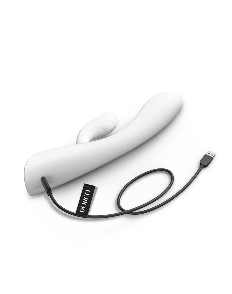 Dorcel Flexi Rabbit Verwarmde Rabbit Vibrator Wit - Afbeelding 5