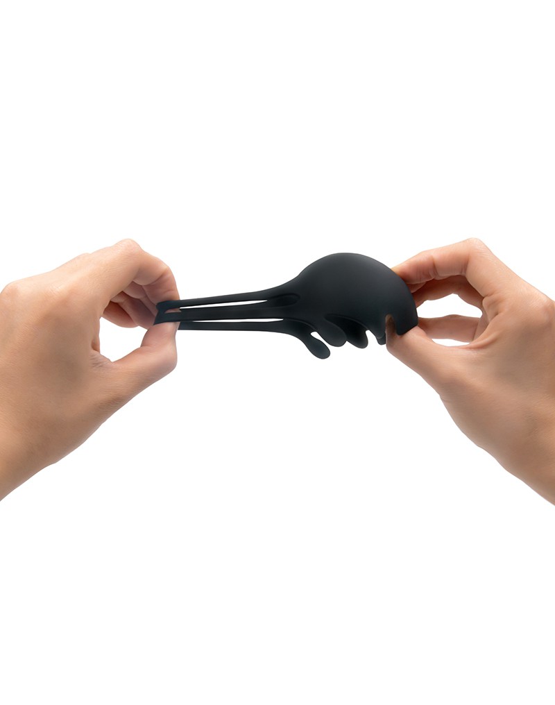 Dorcel - Fun Bag - Vibrerende Cockring en Testikel Stimulator - Zwart - Afbeelding 8