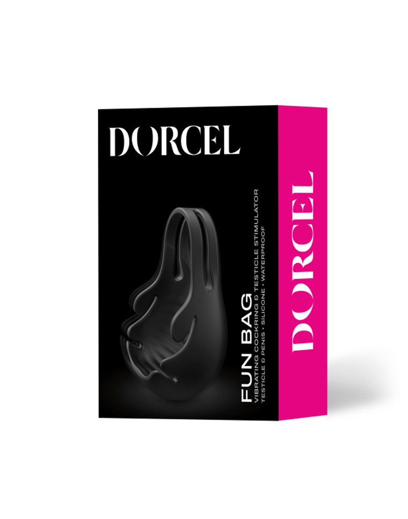Dorcel - Fun Bag - Vibrerende Cockring en Testikel Stimulator - Zwart - Afbeelding 2