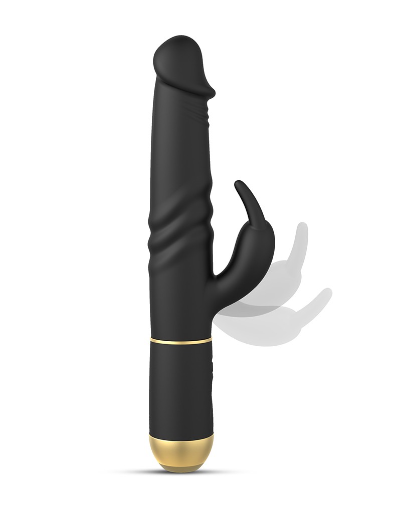 Dorcel - Furious Rabbit 2.0 - Thrusting en Rotating Vibrator - Zwart - Afbeelding 3