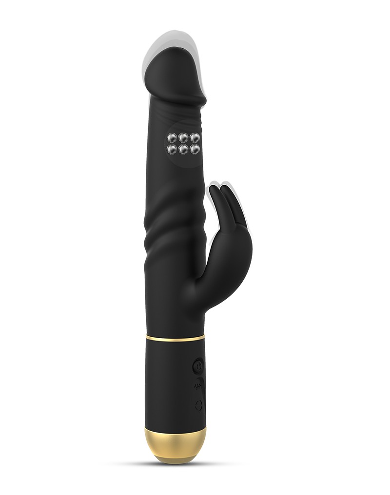 Dorcel - Furious Rabbit 2.0 - Thrusting en Rotating Vibrator - Zwart - Afbeelding 4