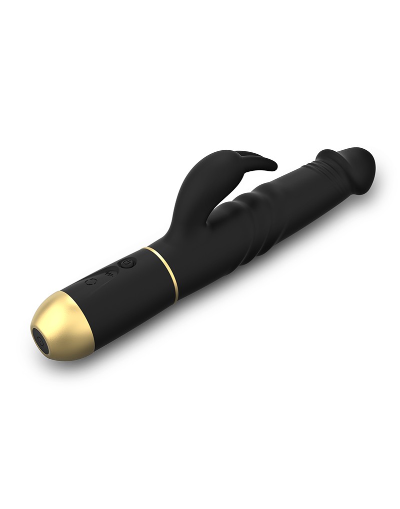 Dorcel - Furious Rabbit 2.0 - Thrusting en Rotating Vibrator - Zwart - Afbeelding 7