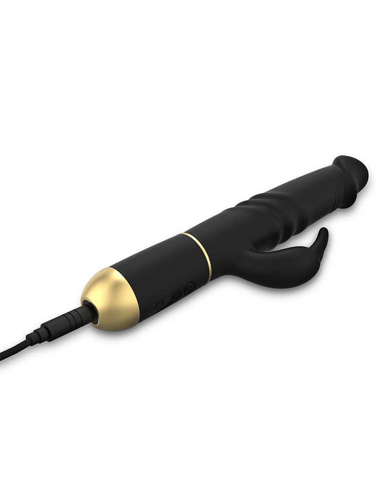 Dorcel - Furious Rabbit 2.0 - Thrusting en Rotating Vibrator - Zwart - Afbeelding 9