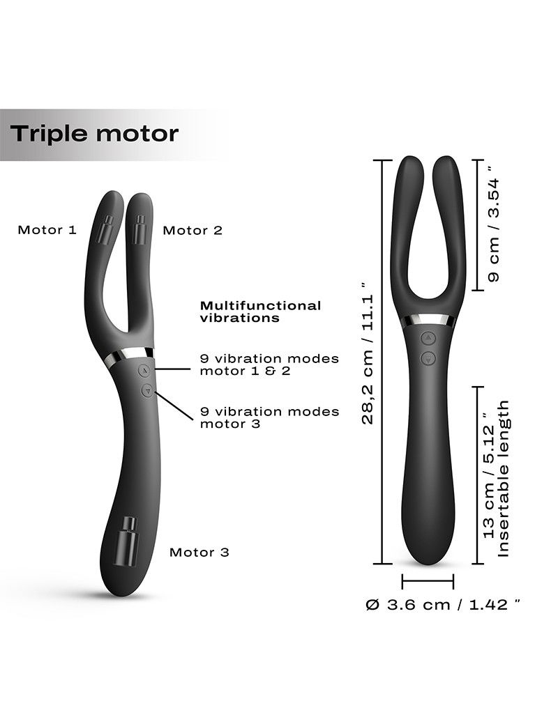 Dorcel - Infinite Joy - Multi Vibrator - Zwart - Afbeelding 6