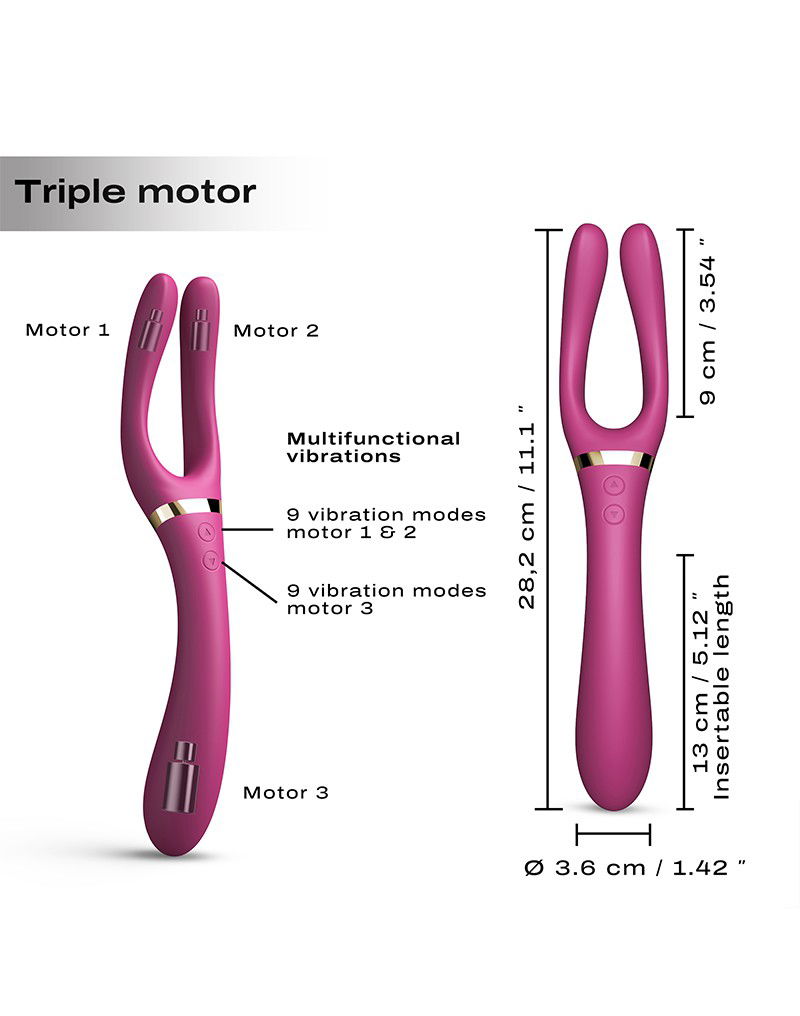 Dorcel - Infinite Joy - Multi Vibrator - Plum - Afbeelding 6