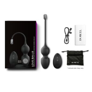Dorcel – Love Balls – Vibrerende Kegel Balletjes met Afstandsbediening – Zwart