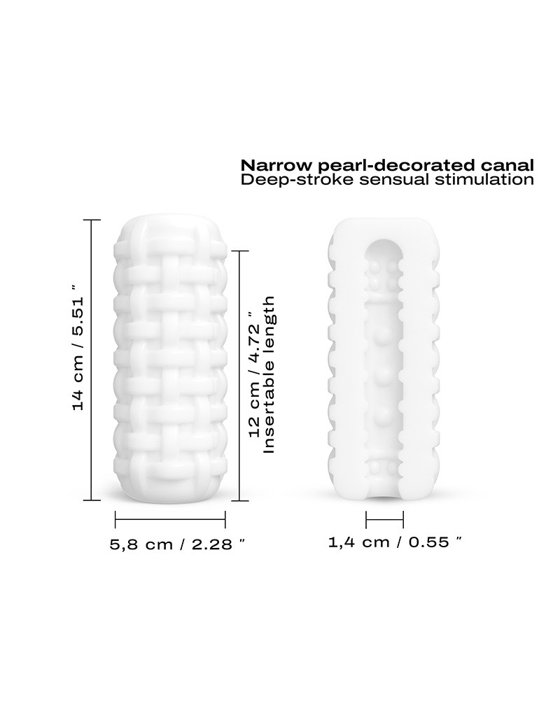 Dorcel - Masturbatorcup met Structuur - Tight - Wit - Afbeelding 5