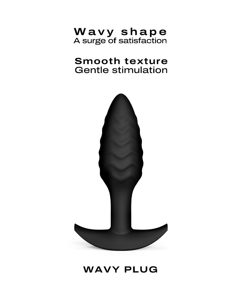 Dorcel Wavy Plug Butt Plug Zwart - Afbeelding 4