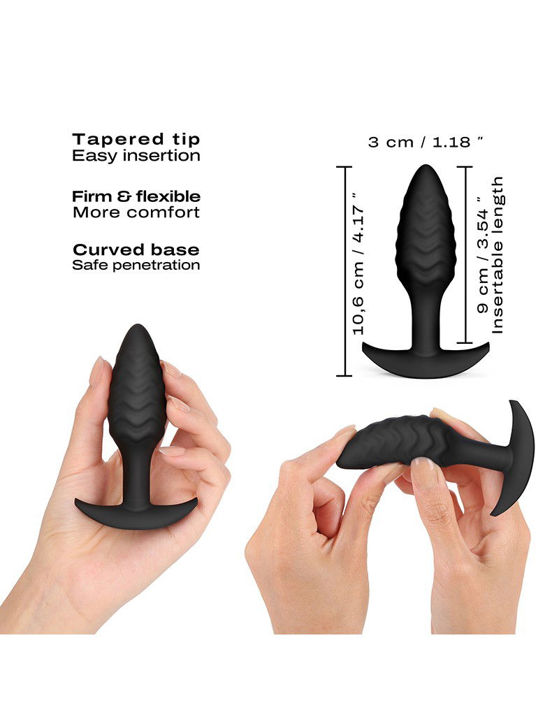 Dorcel Wavy Plug Butt Plug Zwart - Afbeelding 3