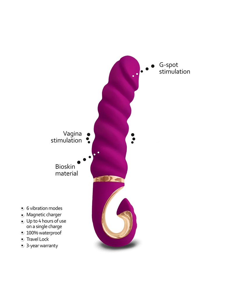 Gvibe - GJack Mini - Geribbelde Vibrator - Fuchsia - Afbeelding 4