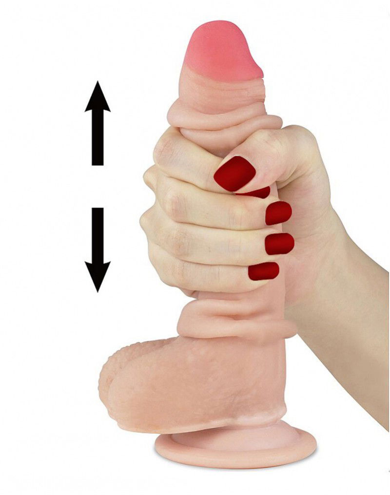 LoveToy - 7 inch Sliding Skin Dildo - Afbeelding 4