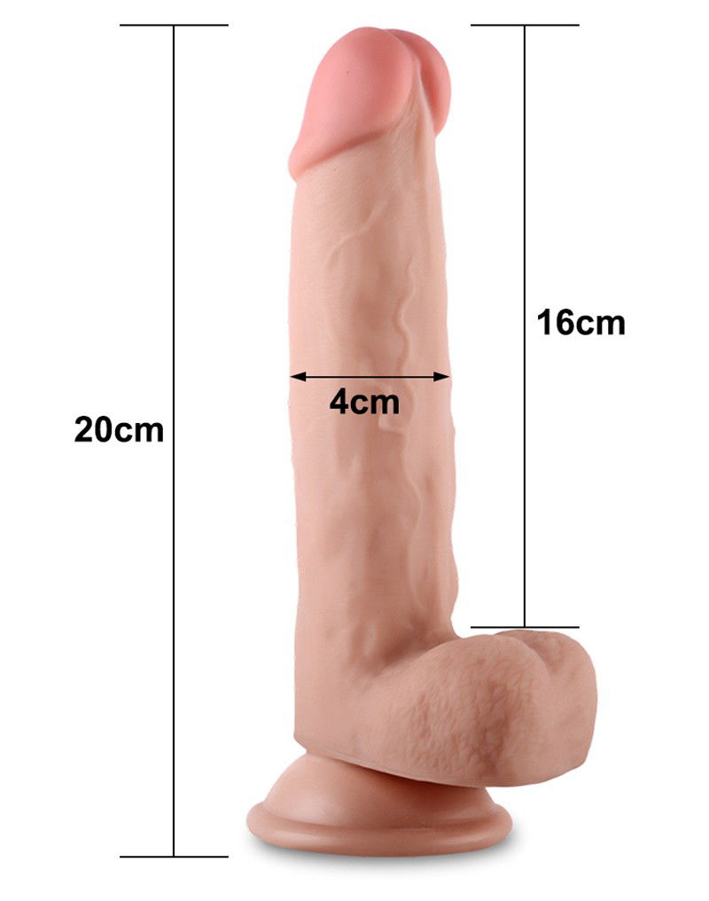 LoveToy - 8 inch Sliding Skin Dildo - Afbeelding 7