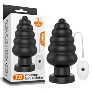 LoveToy – King Size Vibrating Anal Cracker 18 cm – Zwart