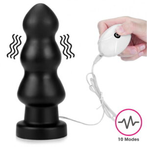 LoveToy – King Size Vibrating Anal Rigger 20 cm – Zwart