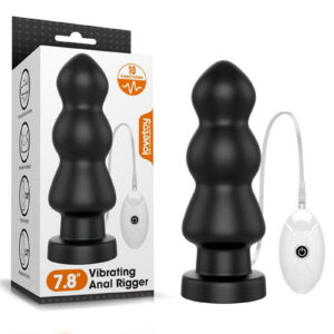 LoveToy – King Size Vibrating Anal Rigger 20 cm – Zwart
