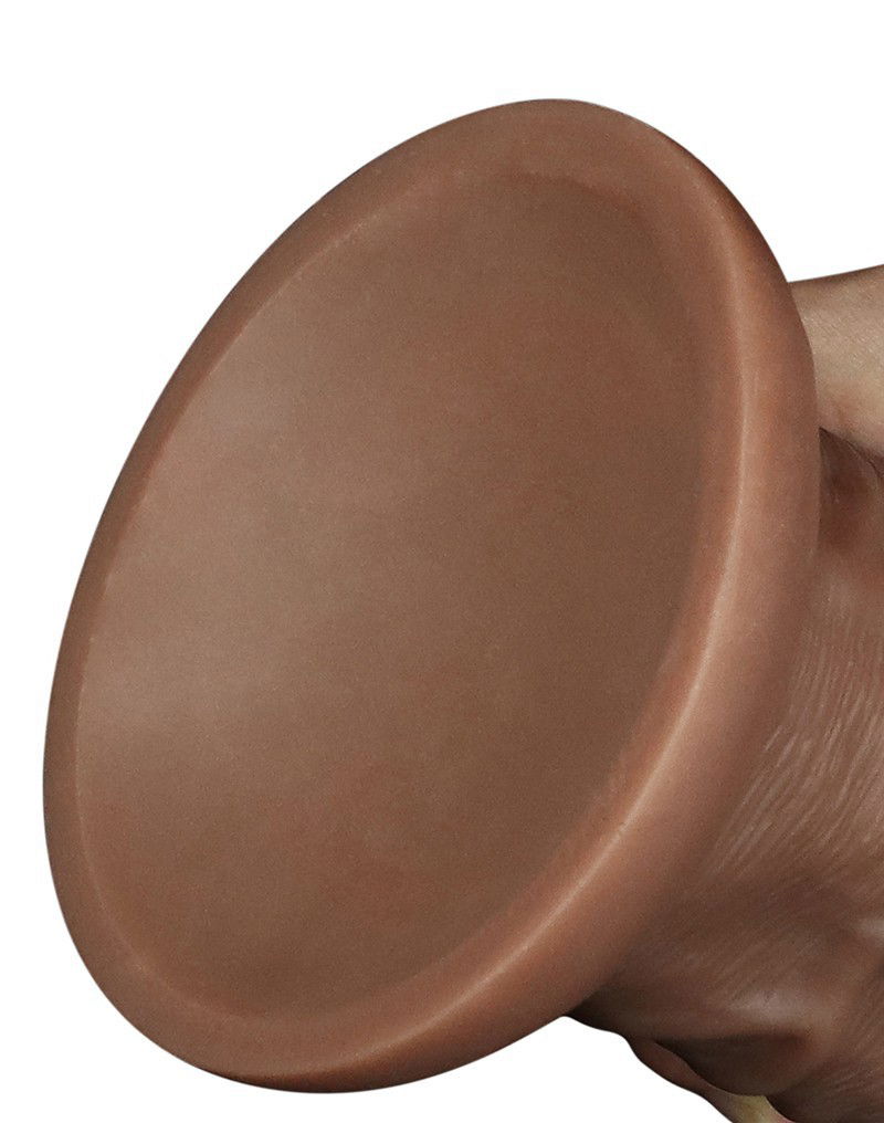 LoveToy - Realistic Chubby Dildo 27 cm - Bruin - Afbeelding 8
