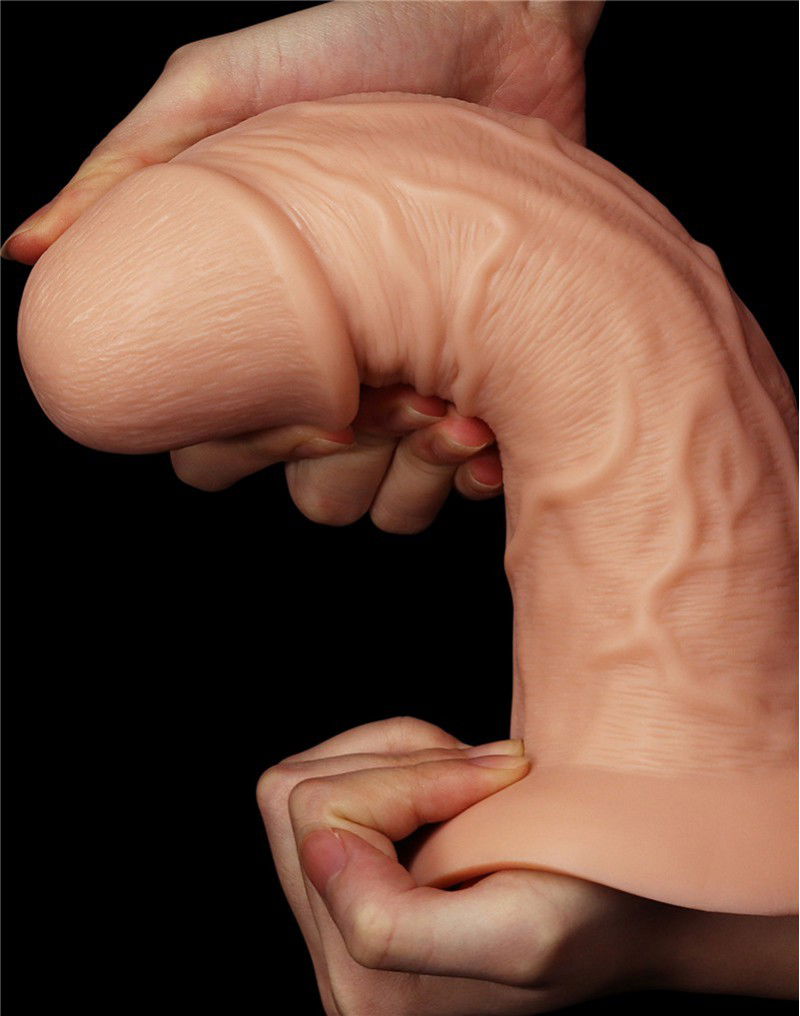 LoveToy - Realistic Curved Dildo 24 cm - Nude - Afbeelding 7