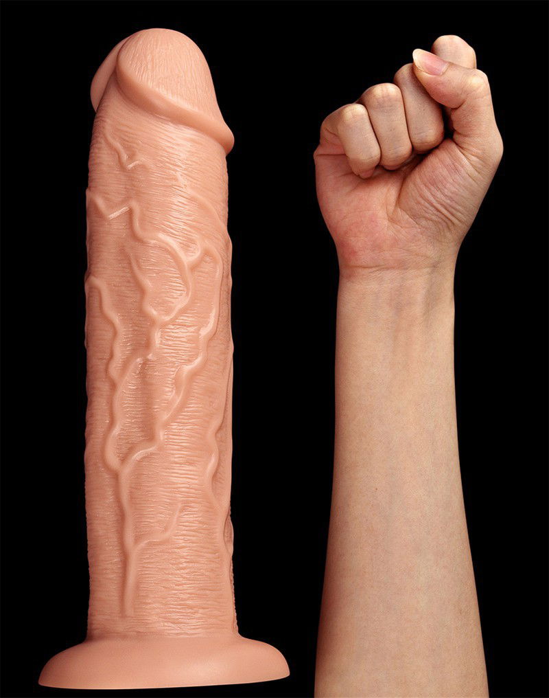 LoveToy - Realistic Long Dildo 28 cm - Nude - Afbeelding 5