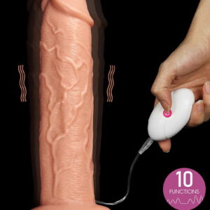 LoveToy – Realistic Long Vibrerende Dildo 28 cm – Nude