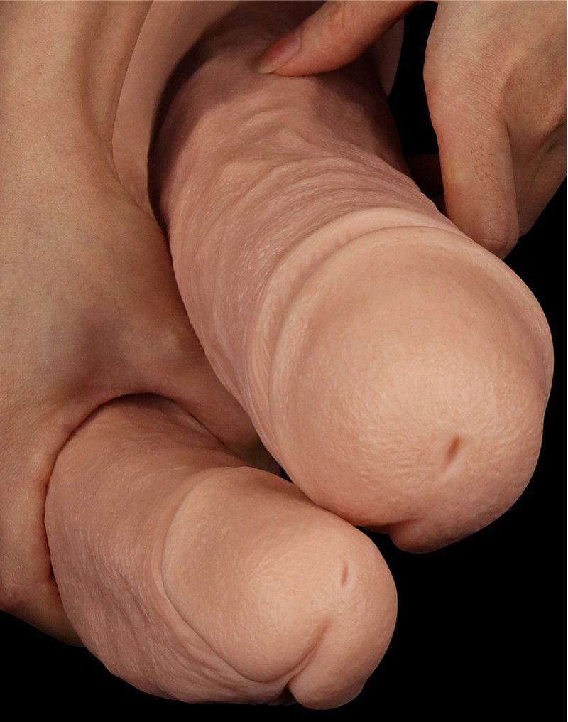 LoveToy - Realistic Mega Double Dildo 30 cm - Nude - Afbeelding 6