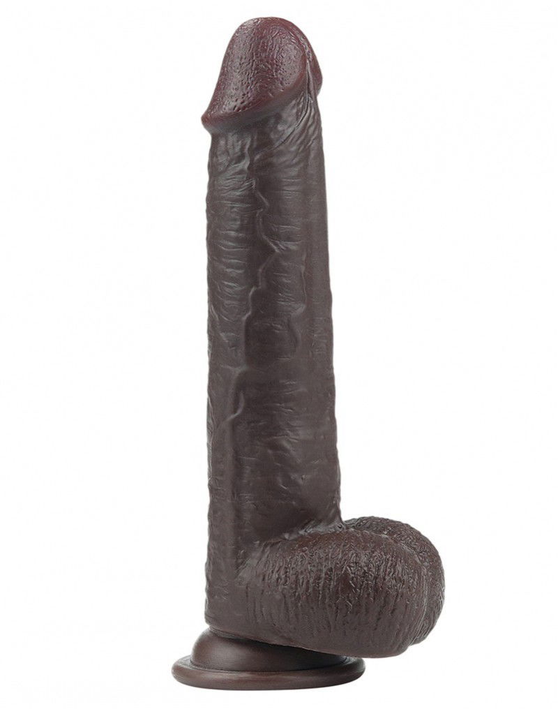 LoveToy - Sliding Skin Dildo 23 cm - Zwart - Afbeelding 2