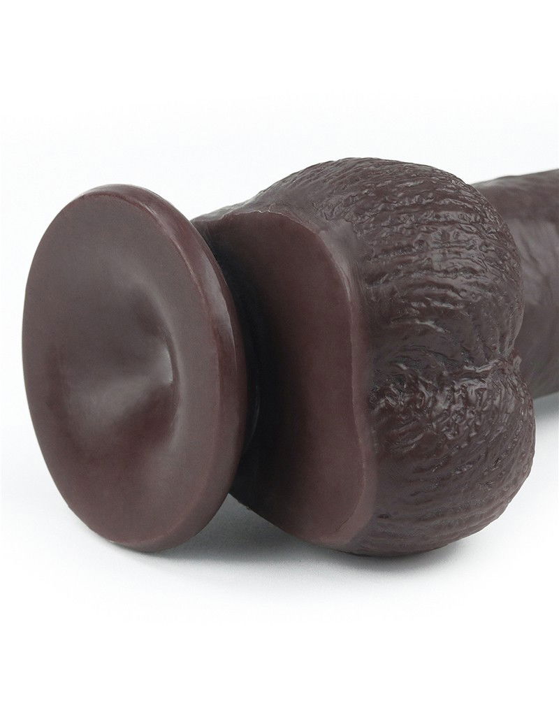 LoveToy - Sliding Skin Dildo 23 cm - Zwart - Afbeelding 8